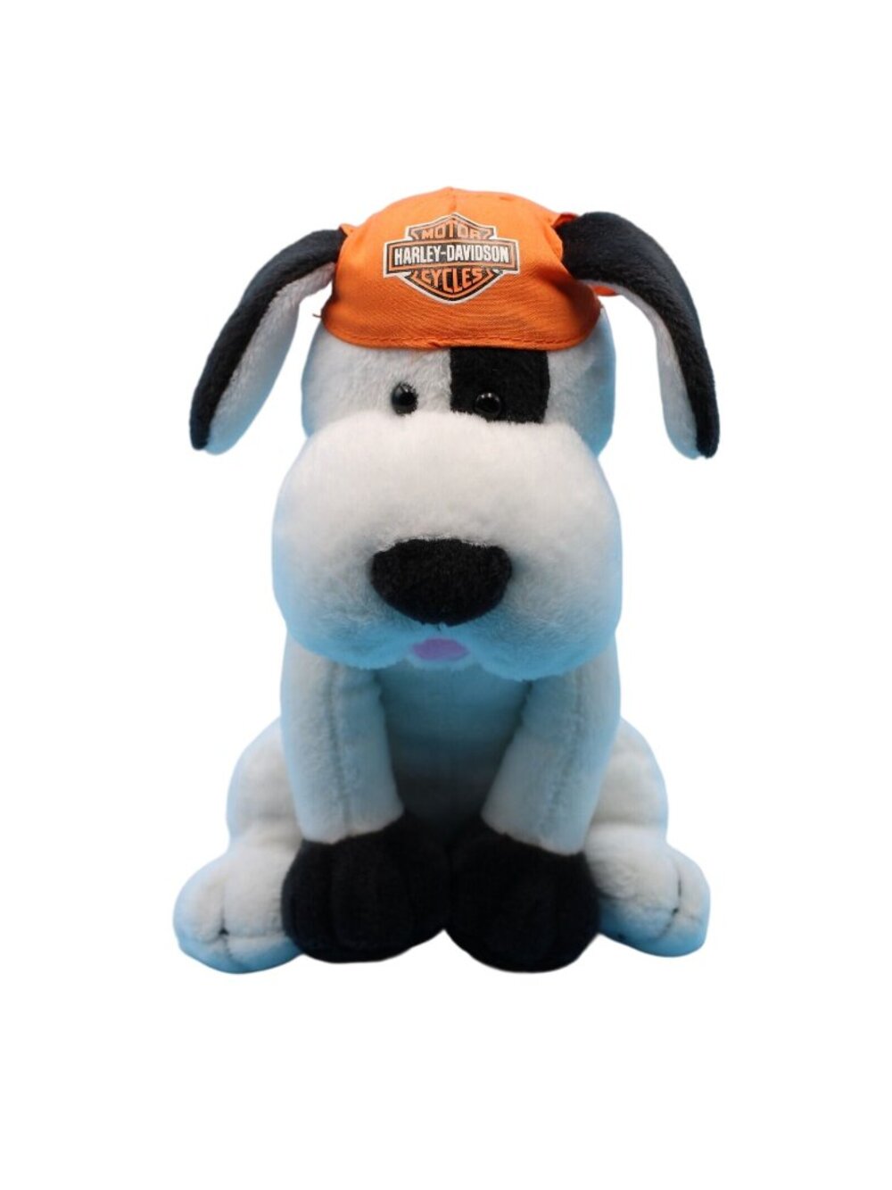 Harley Davidson Motorcycles Plush Bobblehead Dog Orange Head Rag 8in Tall 2008